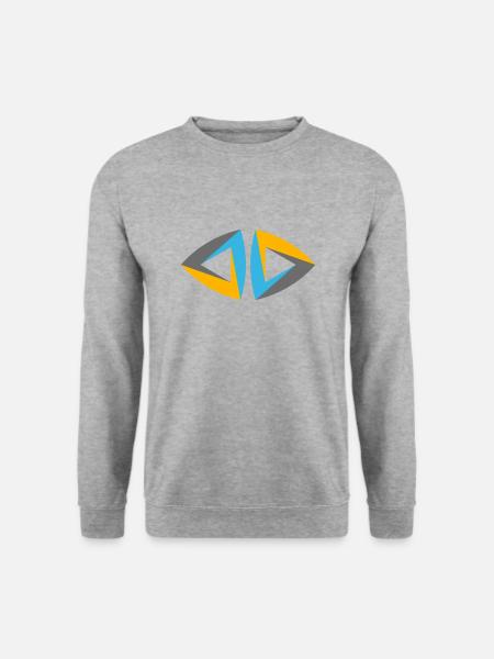 Dreieck unmögliche Figur Escher Geometrie Hipster - Unisex Pullover - Weißgrau meliert