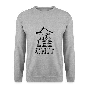 Ho Lee Chit - Unisex Pullover - Weißgrau meliert - Vorne - Alina (178cm) & Michal (187cm)
