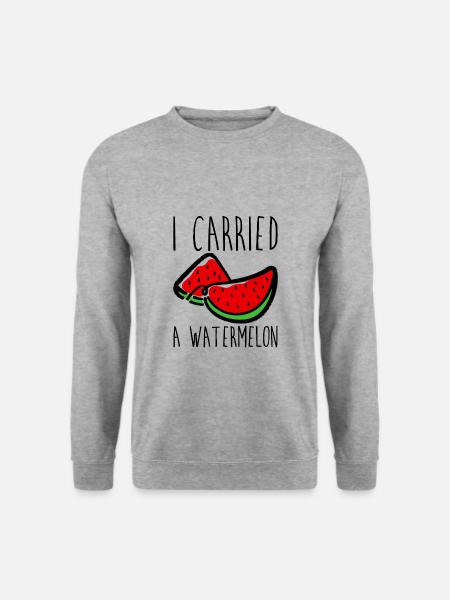 I Carried A Watermelon 9 - Unisex Pullover - Weißgrau meliert