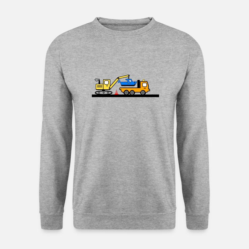 Bagger - Unisex Pullover - Weißgrau meliert