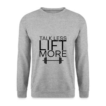 Parler moins soulever plus 4 - Sweat-shirt Unisexe - gris chiné - Devant - Alina (178cm) & Michal (187cm)