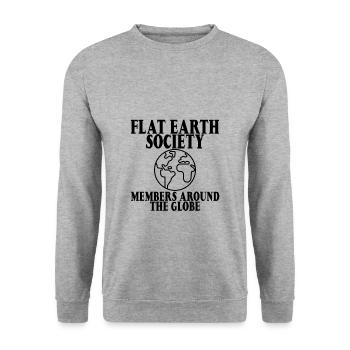 Flat Earth Society, Members Around The Globe 11 - Unisex Pullover - Weißgrau meliert - Vorne - Alina (178cm) & Michal (187cm)