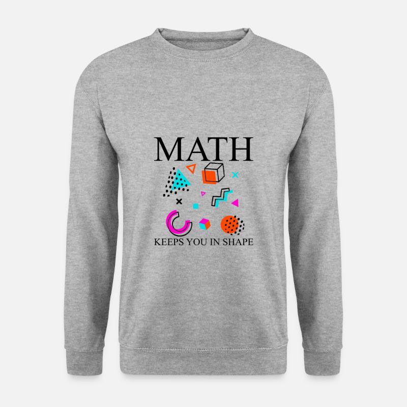 Math Keeps You In Shape - Unisex Pullover - Weißgrau meliert