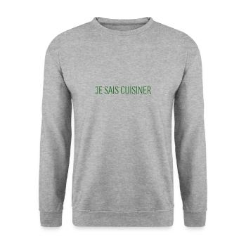 je sais cuisiner - Sweat-shirt Unisexe - gris chiné - Devant - Alina (178cm) & Michal (187cm)