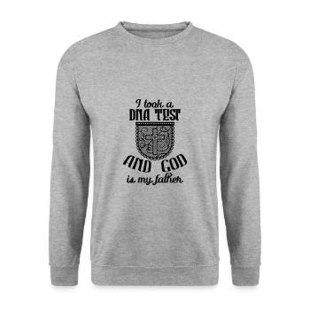 J’ai fait un test ADN et Dieu est mon père 9 - Sweat-shirt Unisexe - gris chiné - Devant - Alina (178cm) & Michal (187cm)