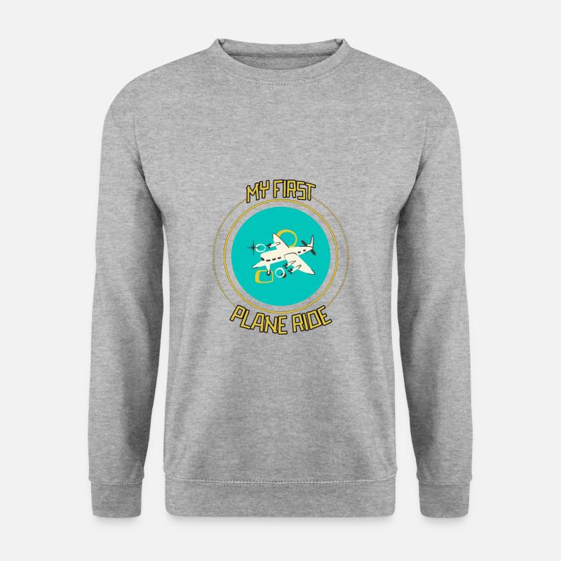 My First Plane Ride 33 - Unisex Pullover - Weißgrau meliert
