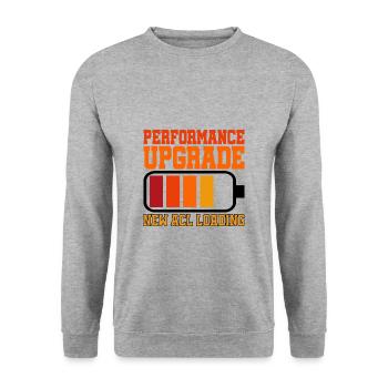 Performance Upgrade, New Acl Loading 4 - Unisex Pullover - Weißgrau meliert - Vorne - Alina (178cm) & Michal (187cm)