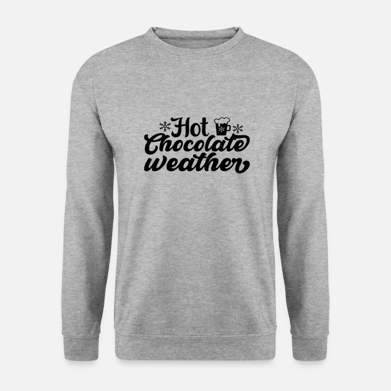 Hot Chocolate Weather - Unisex Pullover - Weißgrau meliert