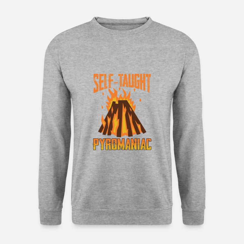 Self-Taught Pyromaniac 5 - Unisex Pullover - Weißgrau meliert