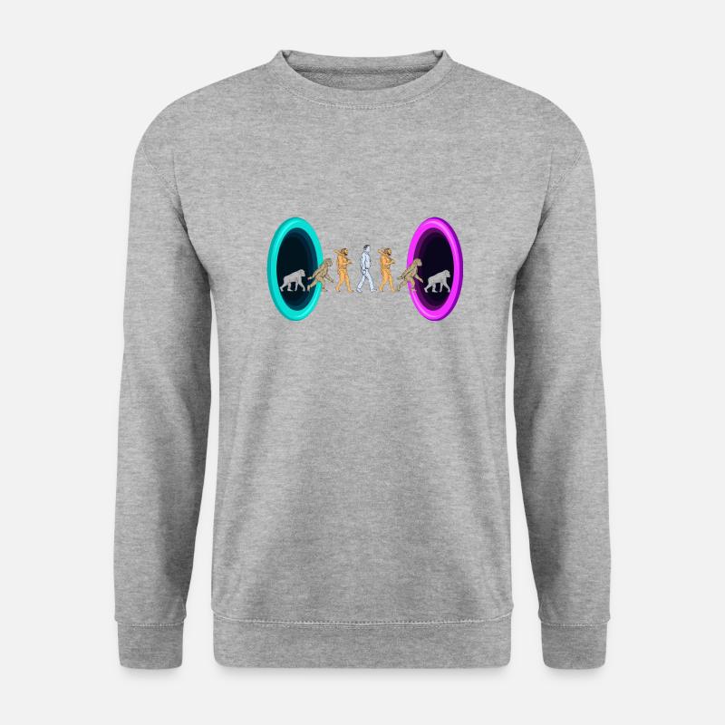 Evolution through portals - Unisex Sweatshirt - salt & pepper