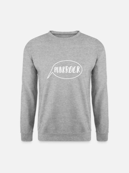 Punkrock Logo Sprechblase - Unisex Pullover - Weißgrau meliert