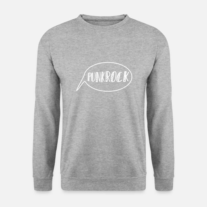 Punkrock Logo Sprechblase - Unisex Pullover - Weißgrau meliert