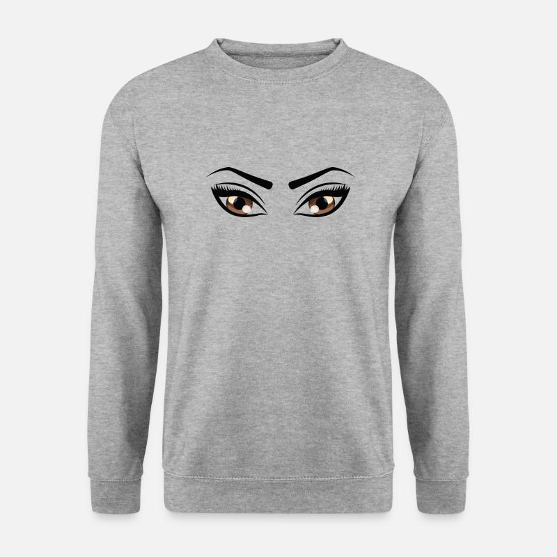Augen - Unisex Pullover - Weißgrau meliert
