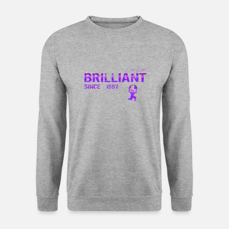 Brilliant since 1997 - Unisex Pullover - Weißgrau meliert