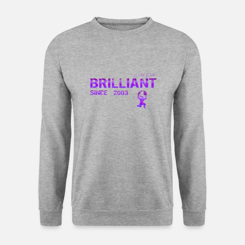 Brilliant since 2003 - Unisex Pullover - Weißgrau meliert