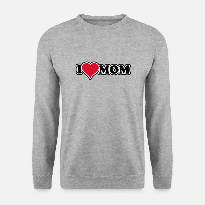 Ich liebe Mama - Unisex Pullover - Weißgrau meliert