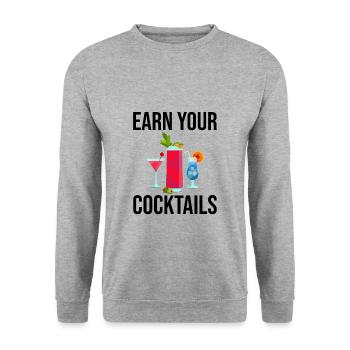 Gagnez vos cocktails 2 - Sweat-shirt Unisexe - gris chiné - Devant - Alina (178cm) & Michal (187cm)