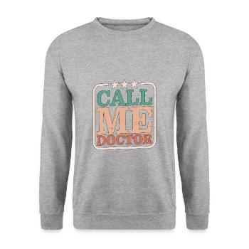 Appelez-moi Docteur 14 - Sweat-shirt Unisexe - gris chiné - Devant - Alina (178cm) & Michal (187cm)