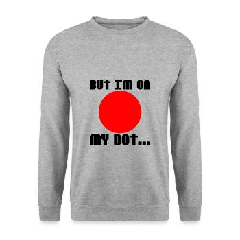 But I'm On My Dot 2 - Unisex Pullover - Weißgrau meliert - Vorne - Alina (178cm) & Michal (187cm)