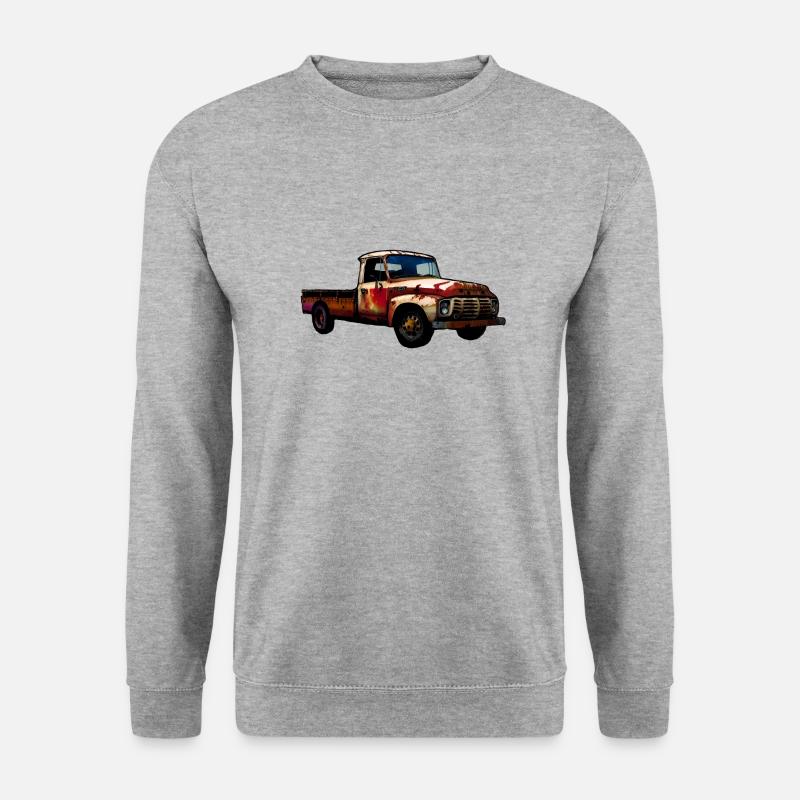 Rostiger Pickup - Unisex Pullover - Weißgrau meliert