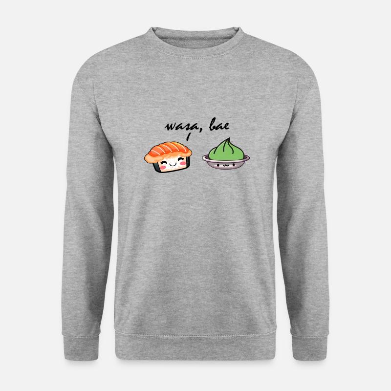 wasa, bae Sushi Wasabi - Unisex Pullover - Weißgrau meliert