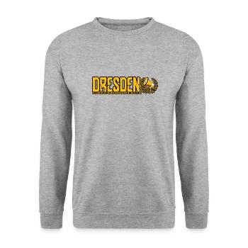 Dresden Elbflorenz Für Stadt und Verein - Unisex Pullover - Weißgrau meliert - Vorne - Alina (178cm) & Michal (187cm)