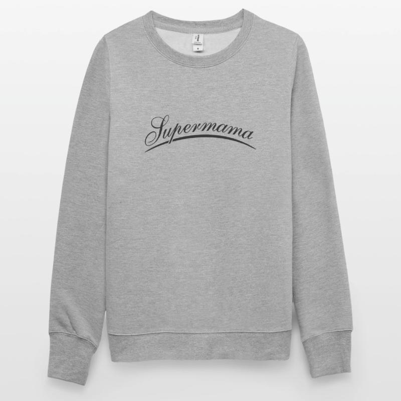 Supermama lettering in cursive script Unisex Sweatshirt