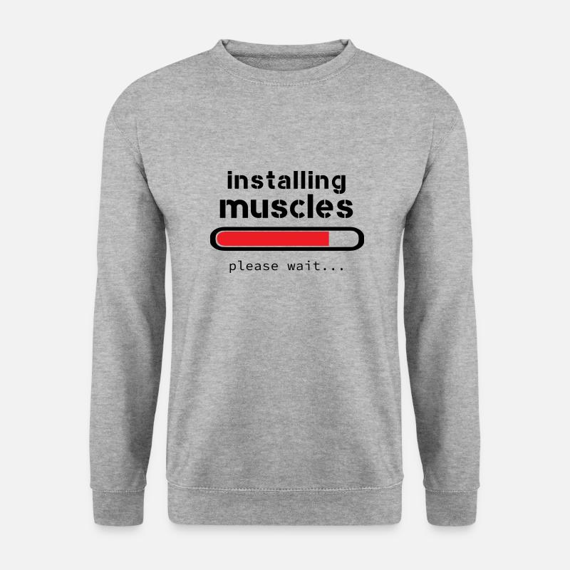 installing muscles - Unisex Sweatshirt - salt & pepper