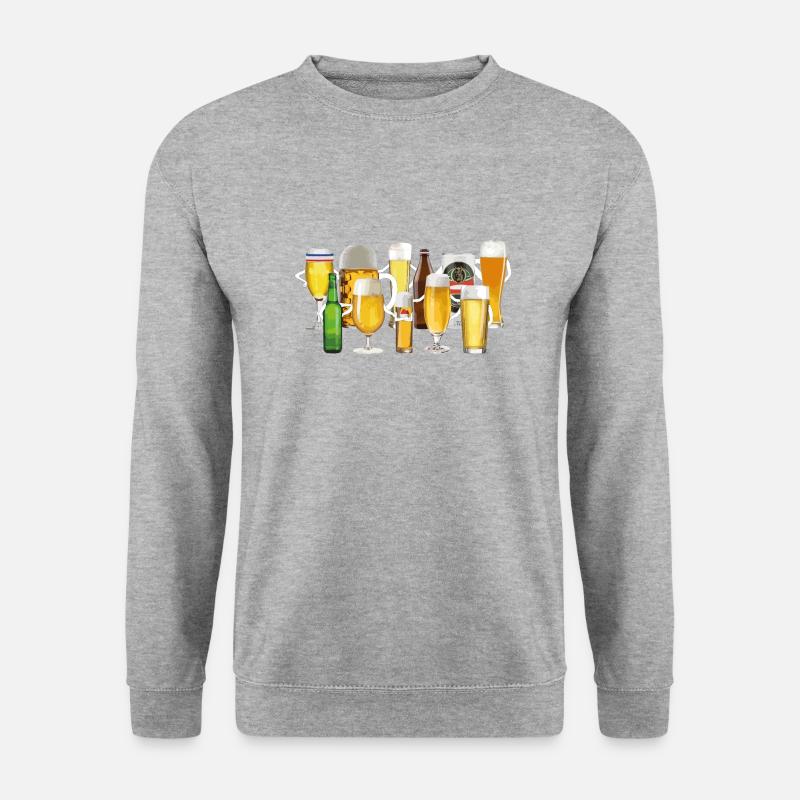 Bier Mannschaft - Unisex Pullover - Weißgrau meliert