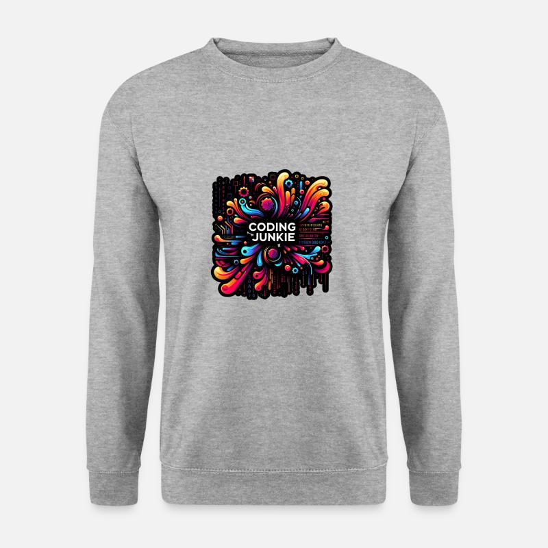 Coding Junkie 12 - Unisex Pullover - Weißgrau meliert
