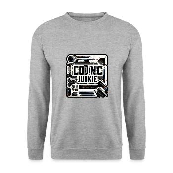 Accro au codage 11 - Sweat-shirt Unisexe - gris chiné - Devant - Alina (178cm) & Michal (187cm)
