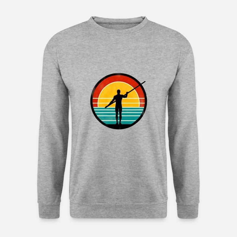 Pole Vault - Unisex Pullover - Weißgrau meliert