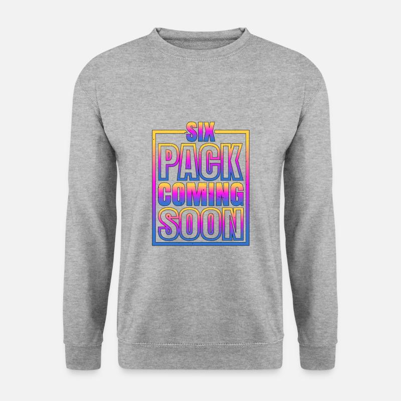 Six Pack Coming Soon 62 - Unisex Pullover - Weißgrau meliert