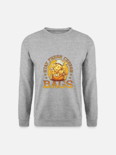 Stay Fresh Cheese Bags 50 - Unisex Pullover - Weißgrau meliert