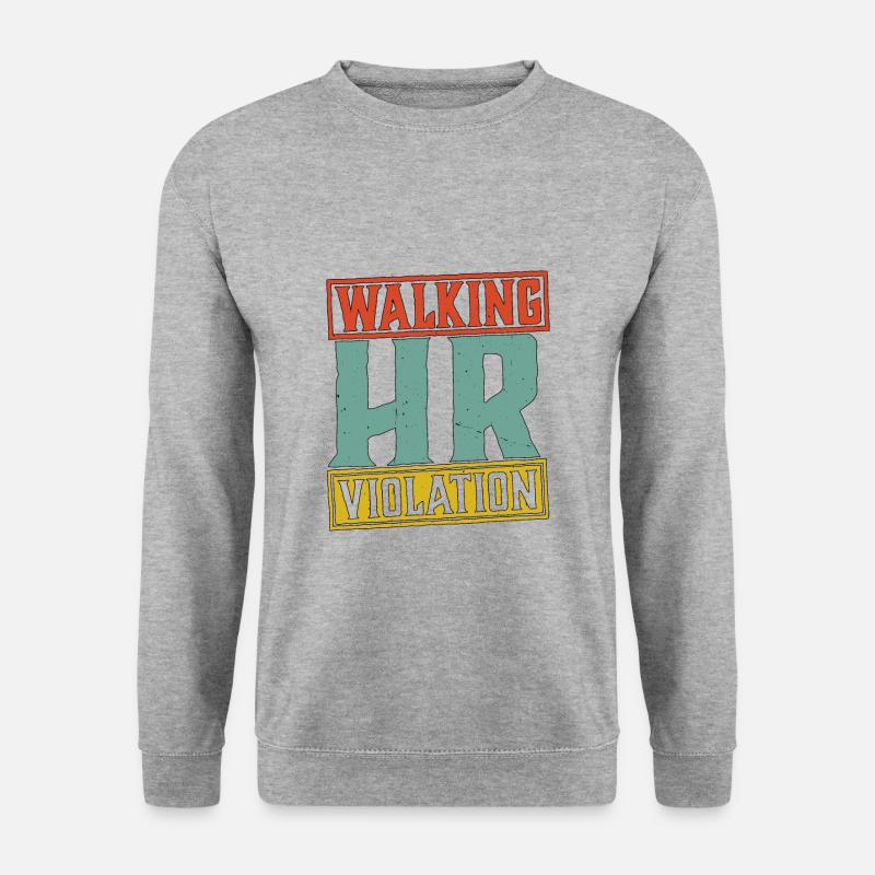 Walking Hr Violation 5 - Unisex Sweatshirt - salt & pepper