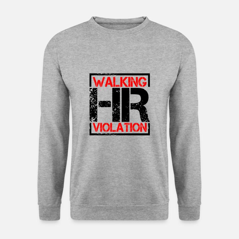 Walking Hr Violation 6 - Unisex Sweatshirt - salt & pepper