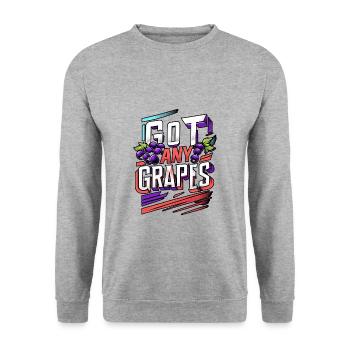 Got Any Grapes 11 - Unisex Sweatshirt - salt & pepper - Front - Alina (178cm) & Michal (187cm)