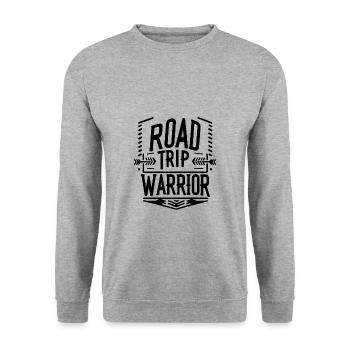 Road Trip Warrior 5 - Unisex Pullover - Weißgrau meliert - Vorne - Alina (178cm) & Michal (187cm)