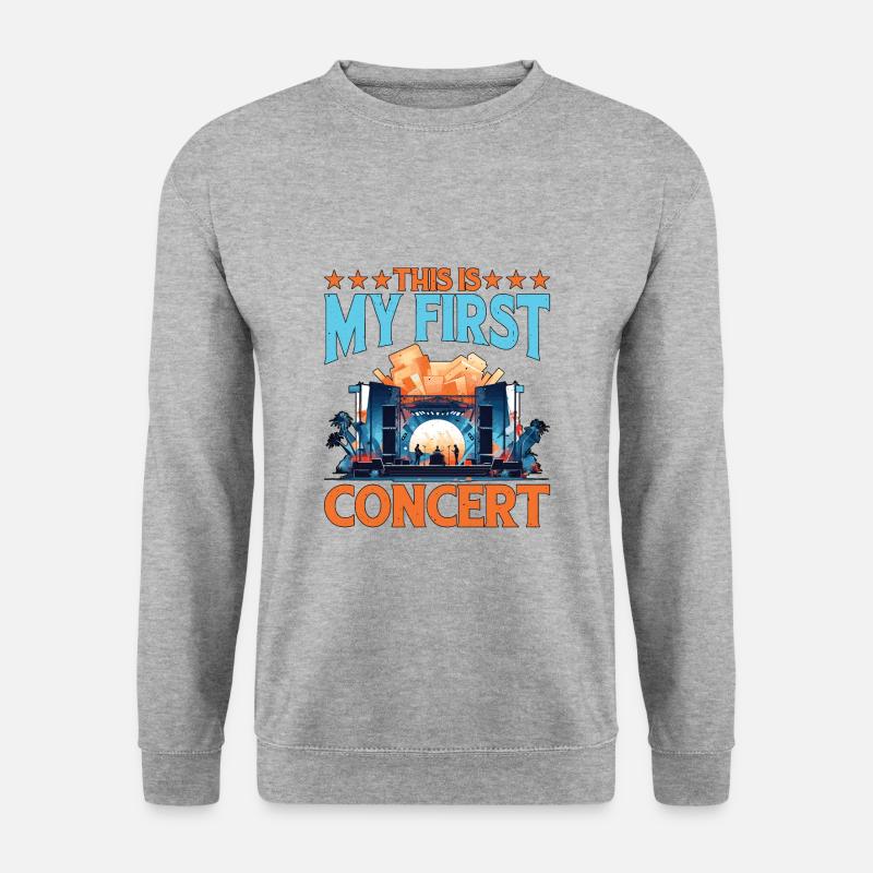 C’est mon premier concert 72 - Sweat-shirt Unisexe - gris chiné