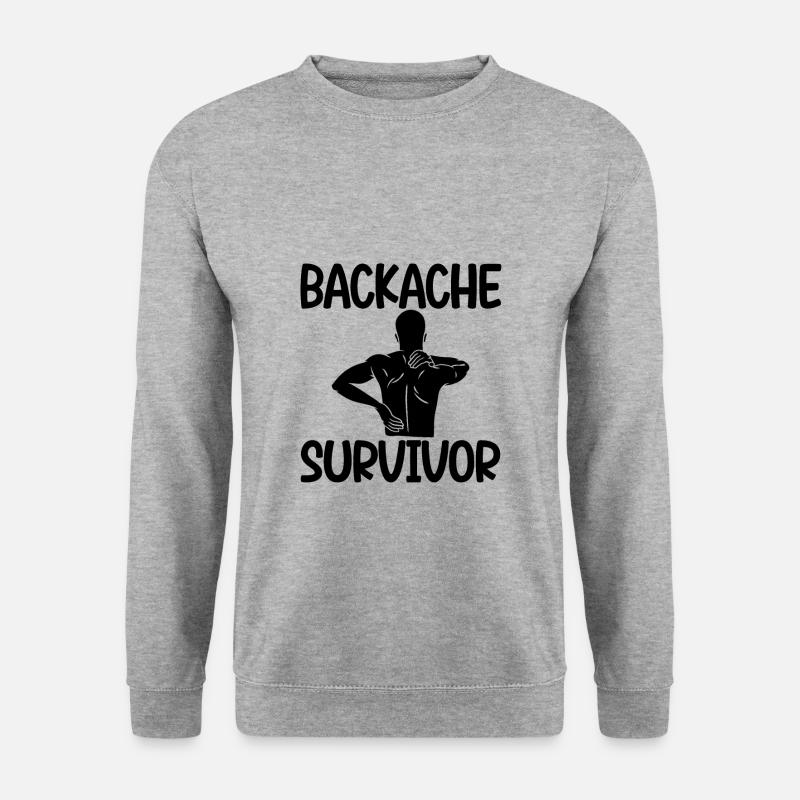 Backache Survivor 2 - Unisex Pullover - Weißgrau meliert