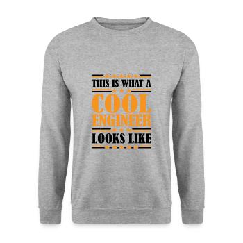 This Is What A Cool Engineer Looks Like 3 - Unisex Sweatshirt - salt & pepper - Front - Alina (178cm) & Michal (187cm)