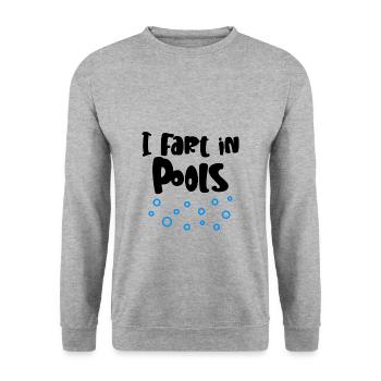 Je Pète Dans Les Piscines 4 - Sweat-shirt Unisexe - gris chiné - Devant - Alina (178cm) & Michal (187cm)