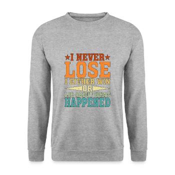 I Either Win Or Lie About What Happened 2 - Unisex Pullover - Weißgrau meliert - Vorne - Alina (178cm) & Michal (187cm)