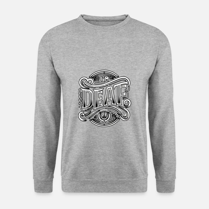 I'm Deaf 41 - Unisex Pullover - Weißgrau meliert