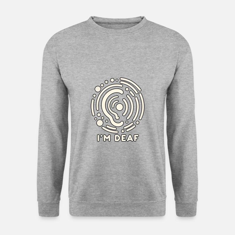 I'm Deaf 48 - Unisex Pullover - Weißgrau meliert