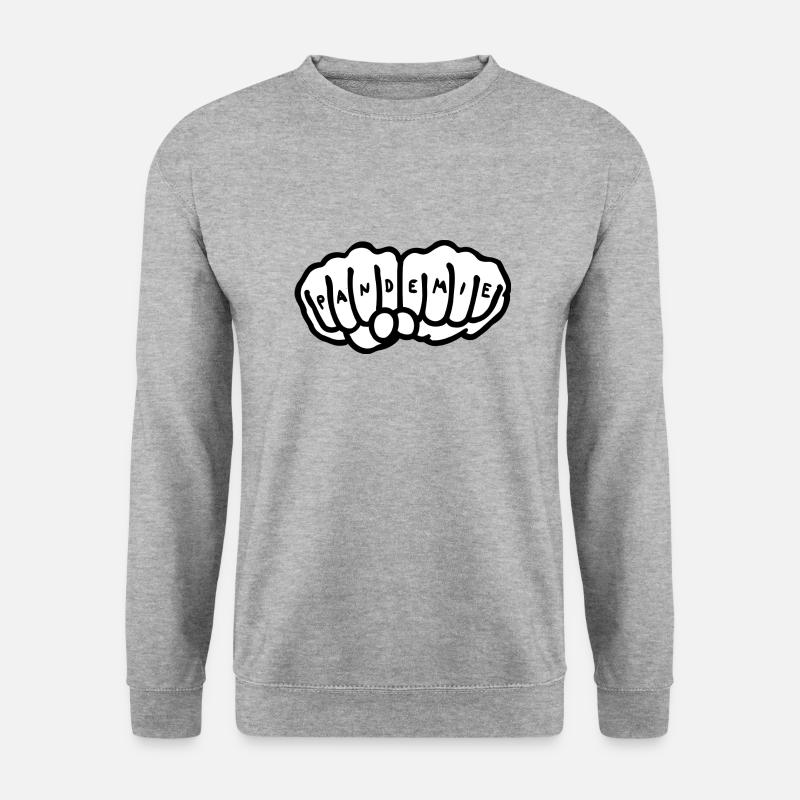 Pandemie - Unisex Pullover - Weißgrau meliert