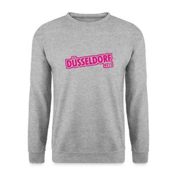 Dusseldorf - 0211 - Dialling Code - NRW - Ruhrpott - Unisex Sweatshirt - salt & pepper - Front - Alina (178cm) & Michal (187cm)