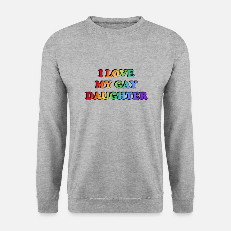 Ich liebe meine schwule Tochter - Unisex Pullover - Weißgrau meliert