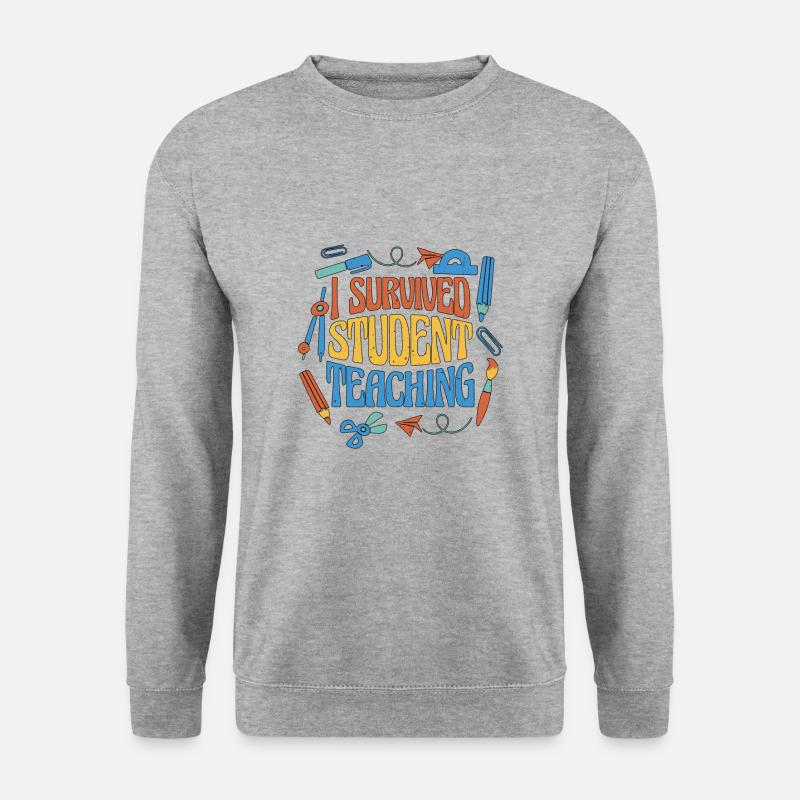 I Survived Student Teaching 6 - Unisex Pullover - Weißgrau meliert