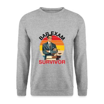 Bar Exam Survivor 6 - Unisex Pullover - Weißgrau meliert - Vorne - Alina (178cm) & Michal (187cm)